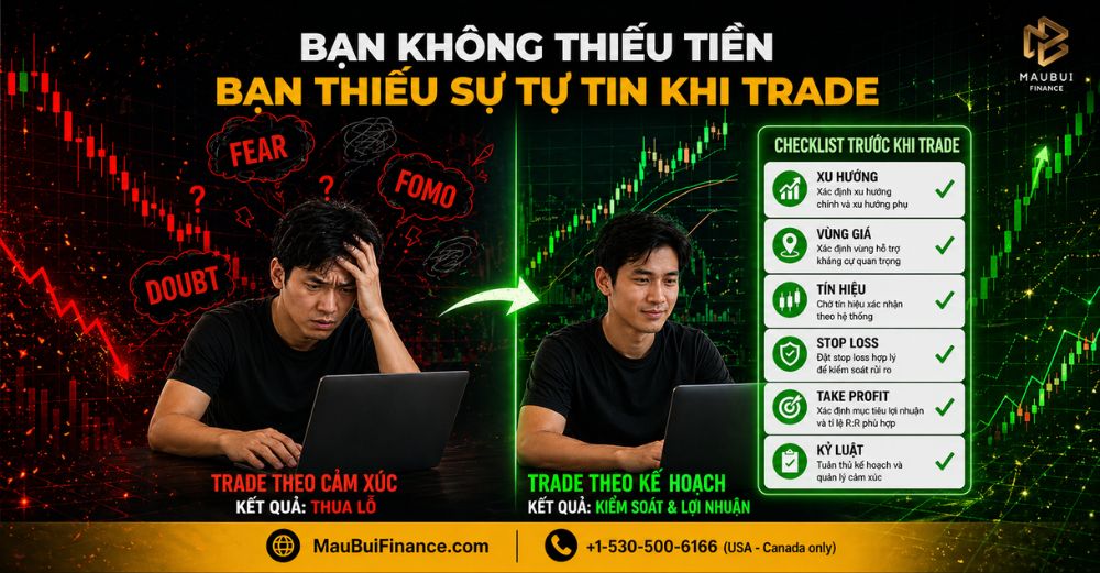 Bạn Không Thiếu Tiền, Bạn Thiếu Sự Tự Tin Khi Trade