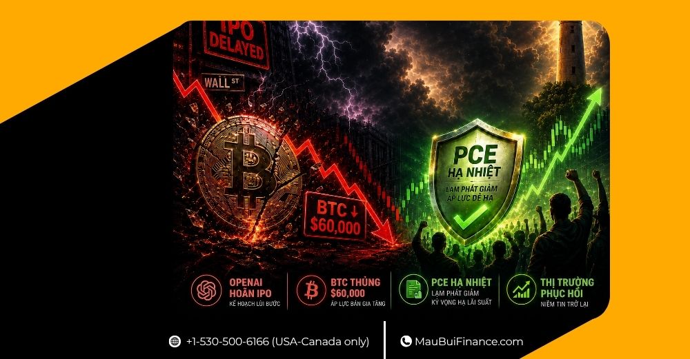 OpenAI hoãn IPO, BTC thủng $60,000 — nhưng PCE hạ nhiệt cứu thị trường khỏi tuần tệ