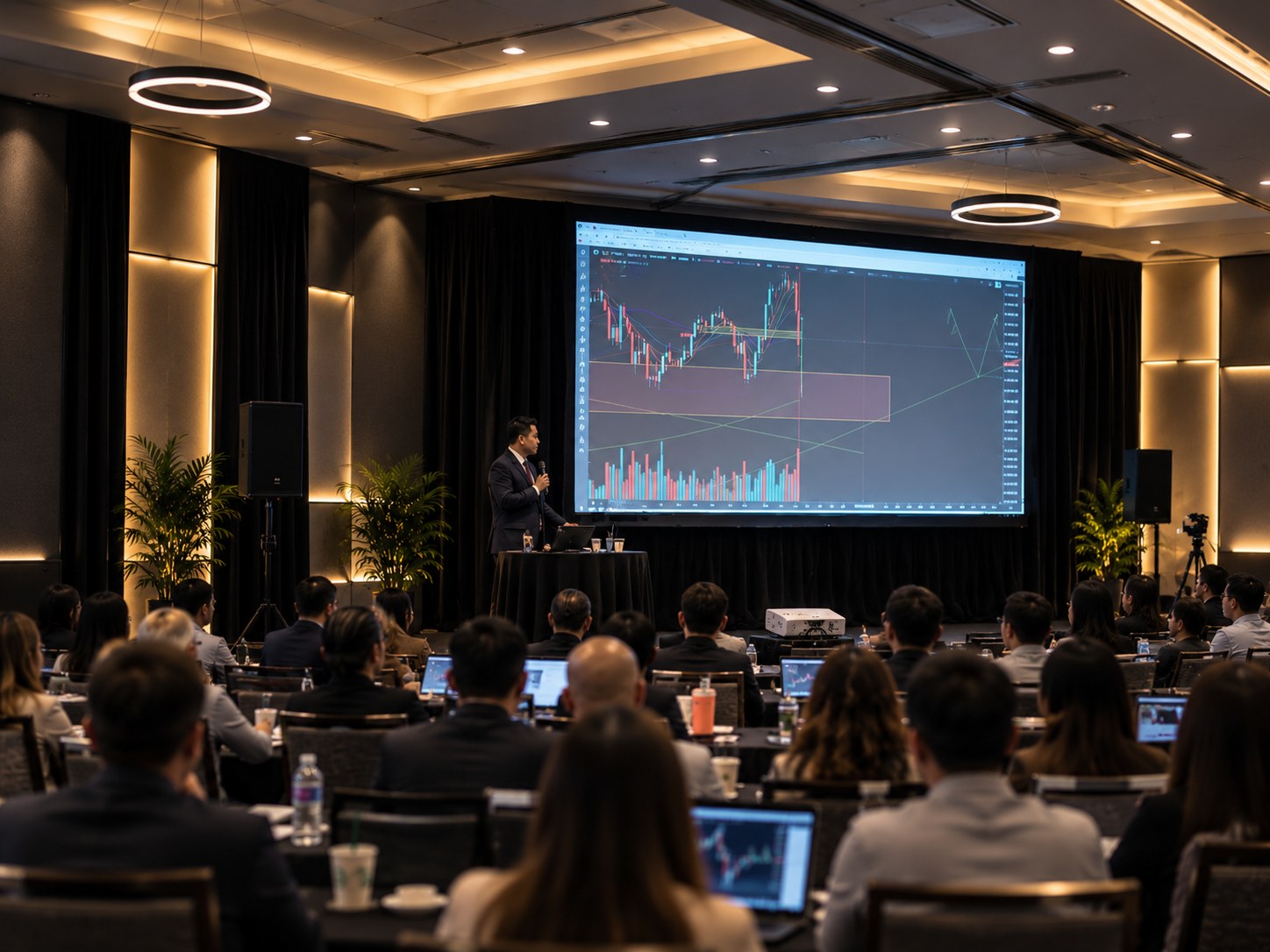 CEO Mau Bui phân tích biểu đồ trong một buổi Trading Masterclass của Mau Bui Finance