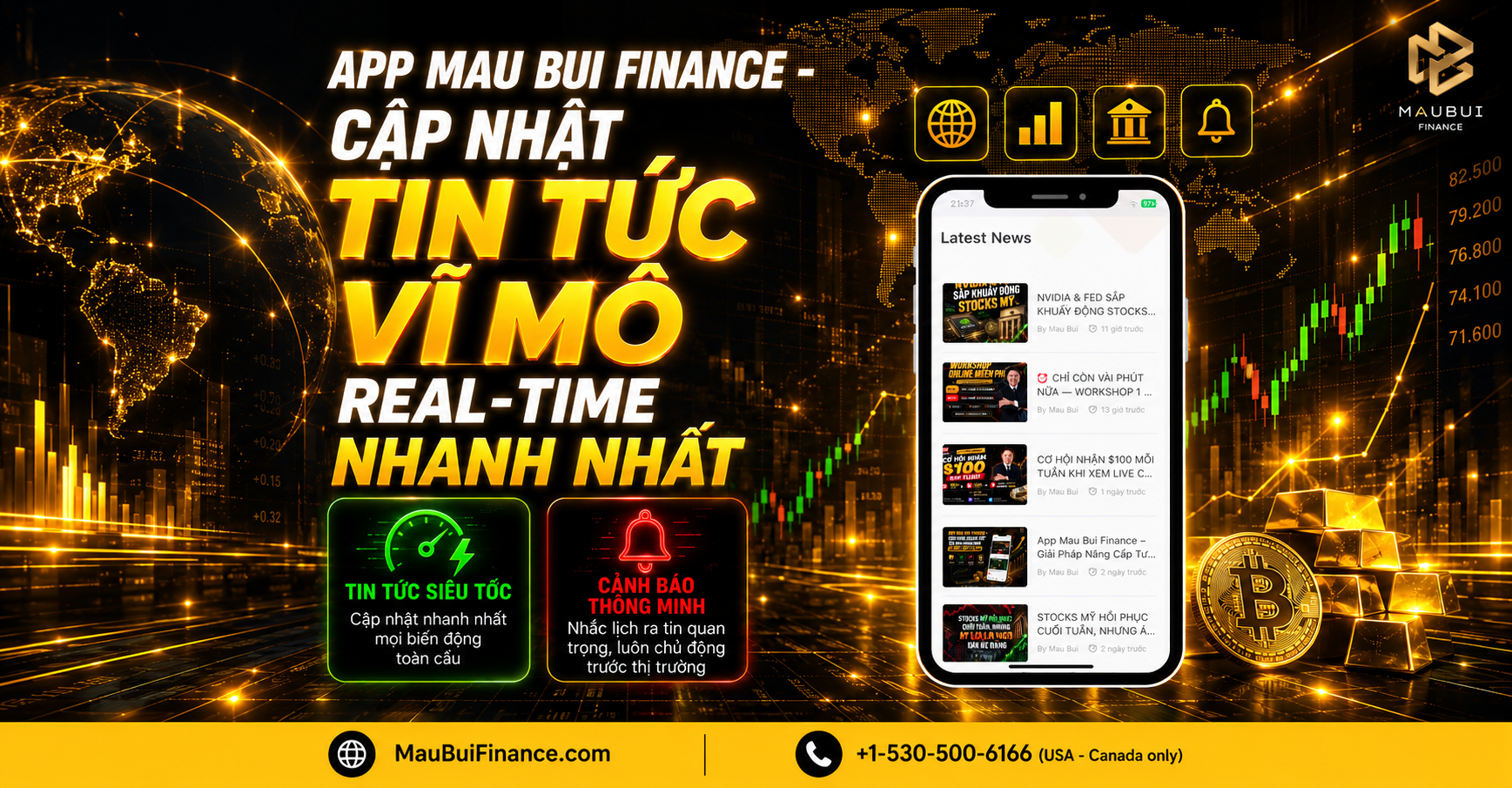 App Mau Bui Finance – Cập Nhật Tin Tức Vĩ Mô Real-Time Nhanh Nhất