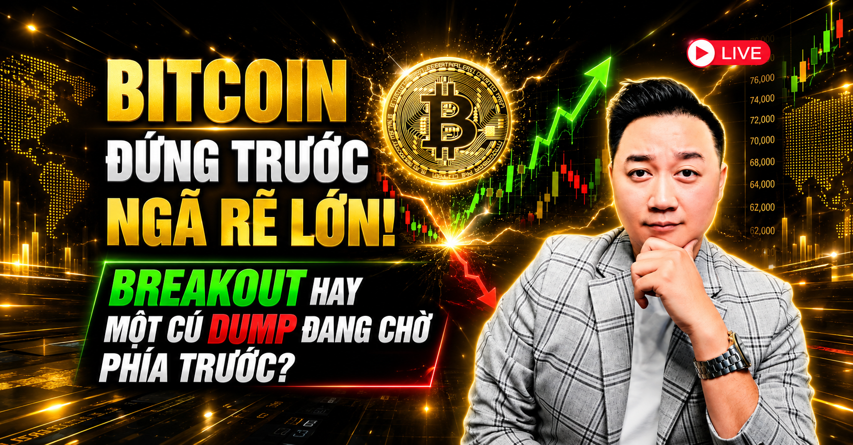 Phân tích thị trường Stocks-Crypto trong Livestream Youtube 09/03/2026